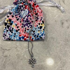 NWT Brighton Interlok Celtic Knot Silver Necklace